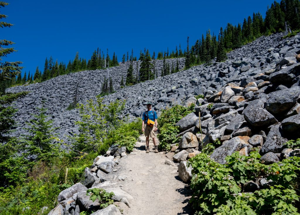 Jeff at the edge of the boulder field