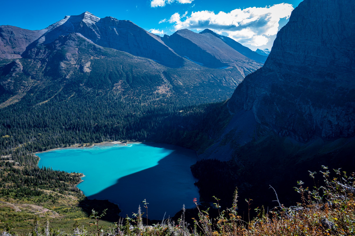 Grinnell Lake at the foot of Angel Wing